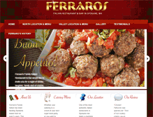 Tablet Screenshot of ferrarosfamilyitalian.com